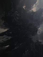 Expressive Black oil painting background