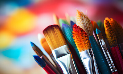 brushes and paints  ai generative