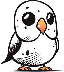 Cute cartoon owl. Vector illustration isolated on a white background.