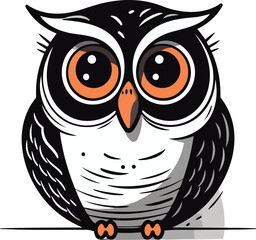 Owl. Vector illustration. Isolated on a white background.