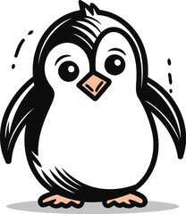 penguin cartoon design. vector illustration eps10 graphic.