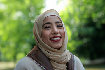 muslim woman smiling
