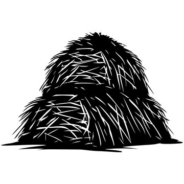 recommend clip art: Haystack Silhouette Vector illustration, Haystack agriculture vector	