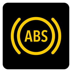 Vector graphic of ABS vehicle warning light