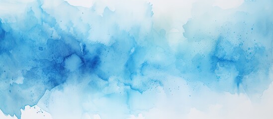 Vibrant blue ink and watercolor patterns with bursts of color on a white paper backdrop Artistic drips and gradual transitions