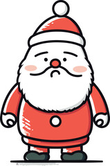 santa claus vector illustration. christmas and new year concept