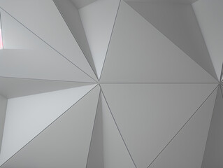 Gray triangles abstract geometric futuristic modern  minimalistic background. Futuristic polygonal shape.