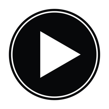 play button icon logo design vector template illustration. EPS 10