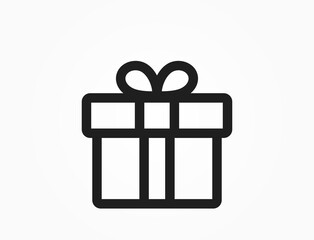 Christmas gift line icon. vector image for Christmas, New Year and winter design