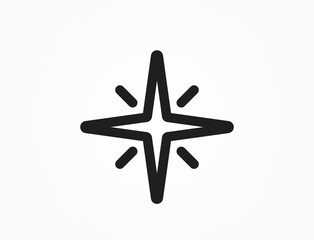 Obraz premium christmas star line icon. vector image for Christmas, New Year and winter design