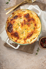 potato casserole with cream, gratin dauphinois