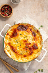 potato casserole with cream, gratin dauphinois