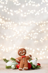 Obraz na płótnie Canvas Cute Gingerbread man