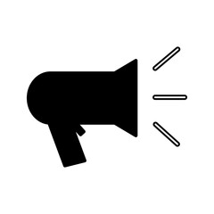 Megaphone Icon Vector simple Logo Design Template.