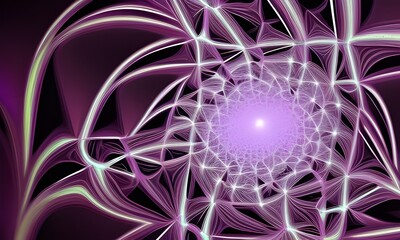 Abstract illustration of a cybernetic network with a virtual tunnel