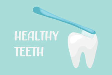 Healthy tooth , teeth whitening concept, illustration vector.