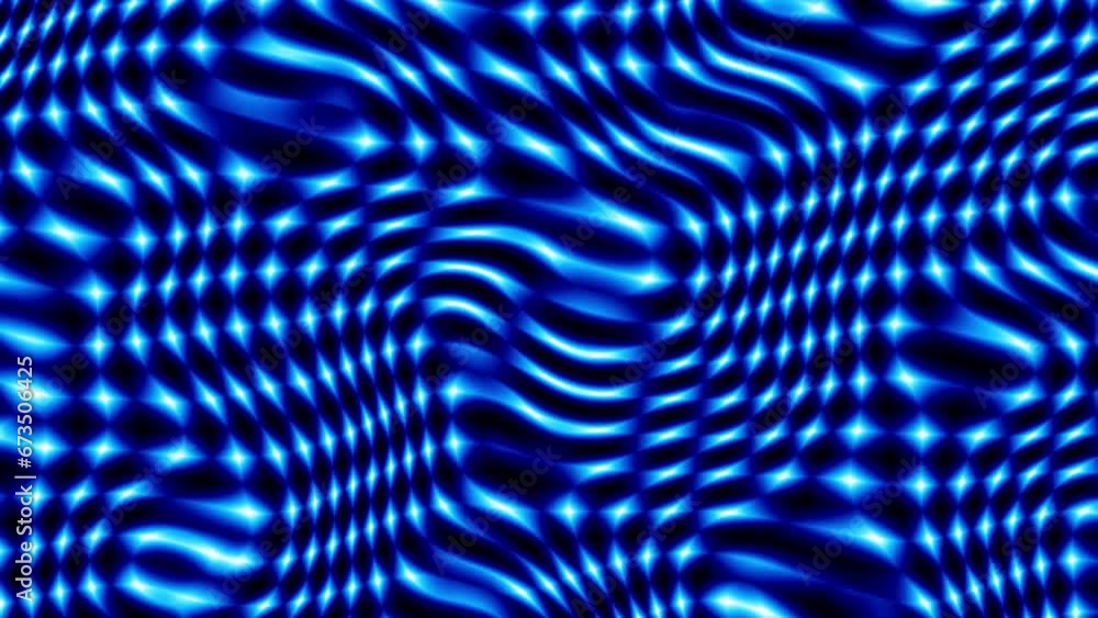 Fototapete animated abstract technology dark background random dots and grid 4k. blue dots looping footage
