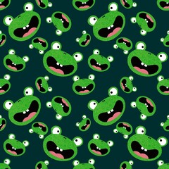 Cartoon animals seamless frogs pattern for wrapping paper and fabrics and kids clothes print and fashion textiles