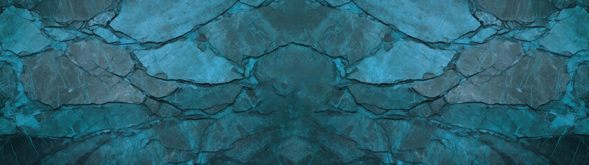 Stone or rock art background, abstract closeup of detailed organic blue structure wall texture...