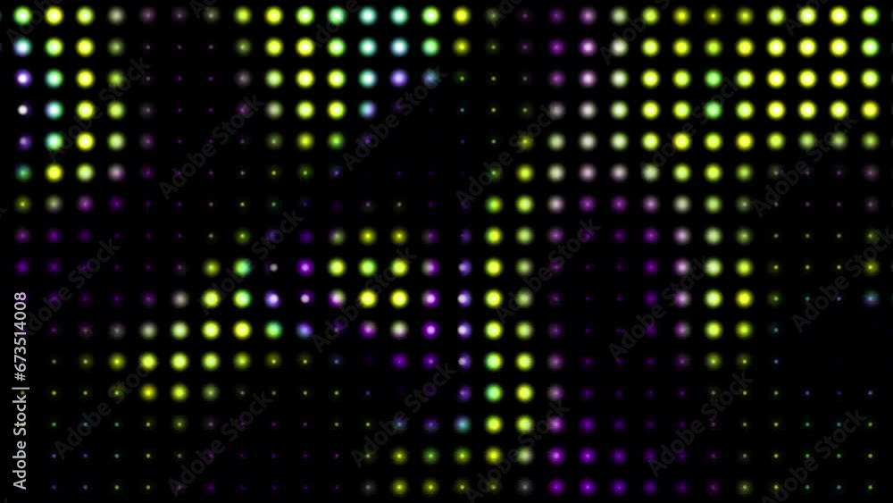 Fototapete animated abstract technology dark background random dots and grid 4k. looping footage
