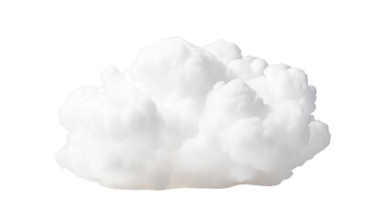 Fluffy Cloud on transparent background. Ai generative.