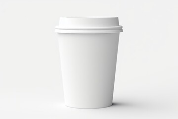 Paper coffee cup on white background. Mug for drink to Takeaway