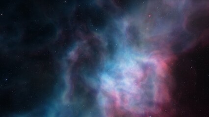 Obraz premium Night sky - Universe filled with stars, nebula and galaxy 
