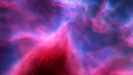 Cosmic background with a blue purple nebula and stars
