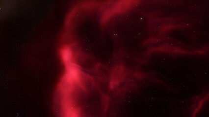 Cosmic background with a blue purple nebula and stars
