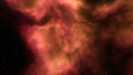 Cosmic background with a blue purple nebula and stars
