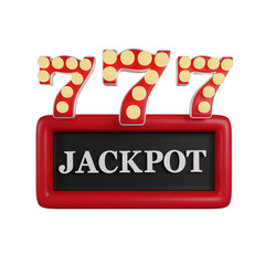 777 Big win. Slot machine wins the jackpot. Casino jackpot.