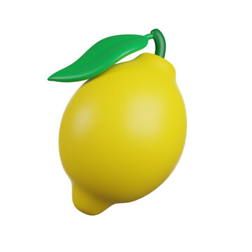  Lemon 3D render Casino icon 