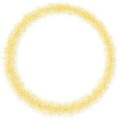 transparent glamorous gold glitter circle frame