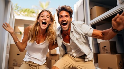 The emotion of a new beginning in a new home, generative ai