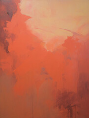 Expressive Coral color oil painting background
