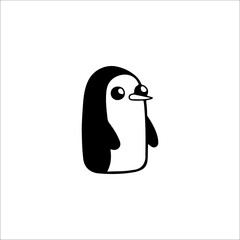 vector illustration of little penguin character