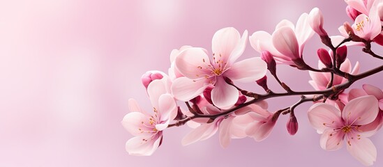In the arrival of spring one can behold a stunning flower of a delightful pink hue