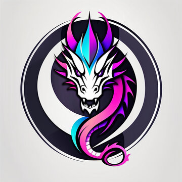 dragon character mascot e-sport logo design