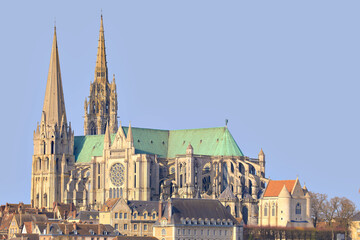 Cathédrale de Chartres - obrazy, fototapety, plakaty