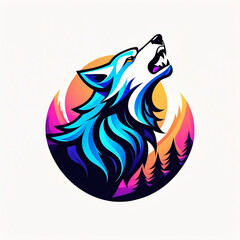 Wolf logo, wolf mascot, wolf illustration