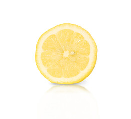 half lemon isolated on white