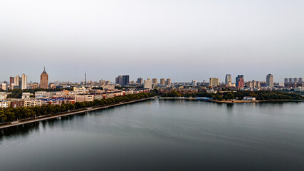 Autumn landscape of Nanhu Park in Changchun, China