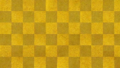 Fototapeta premium Luxurious gold checkered background. Checkered pattern image material with a Japanese feel.