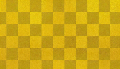 Luxurious gold checkered background. Checkered pattern image material with a Japanese feel.