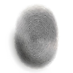 fingerprint on white background