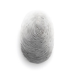 fingerprint on white background