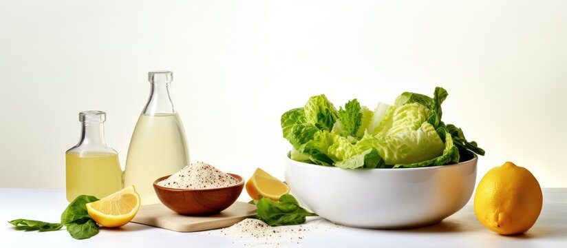 Observation of components for a tasty Caesar s salad