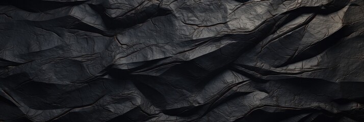 a close up of a dark surface, creased crinkled wrinkled, generative AI - obrazy, fototapety, plakaty