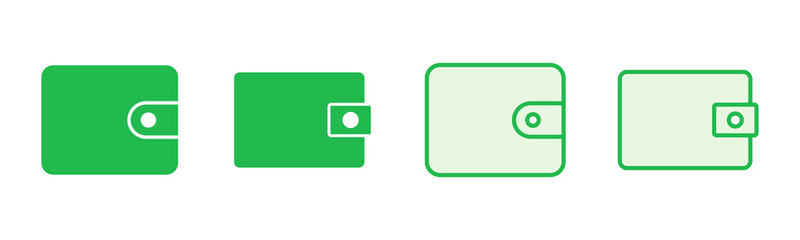 Wallet icon set. wallet vector icon