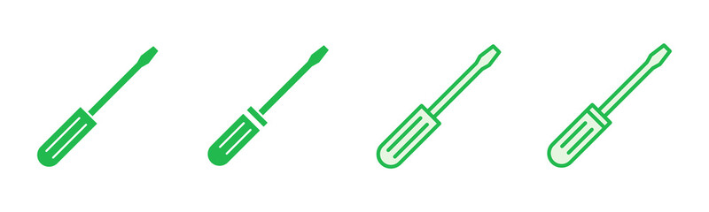 Screwdriver icon set. tools icon vector